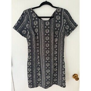 Hollister Women’s M Dress Black White Floral Mini Short Sleeve Dress